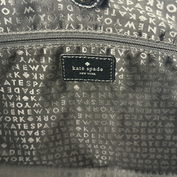 Kate Spade New York Black Textured Tote with Gold Chain - Picture 6 of 10